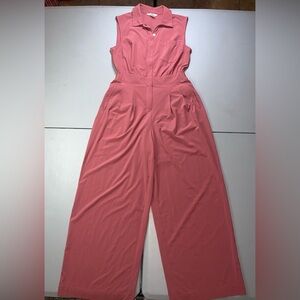 ATHLETA Brooklyn Heights Wide Leg Jumpsuit Berry Rose Pink